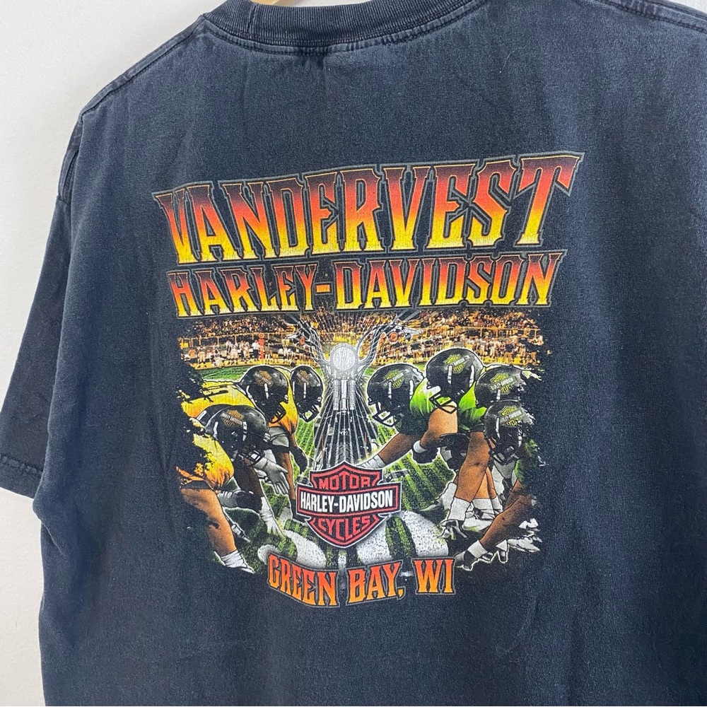 Vintage Harley Davidson T Shirt L Green Bay Wisconsin